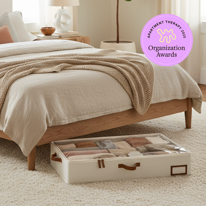 Fabric Under Bed Storage Bins with Lid, 2 Pack