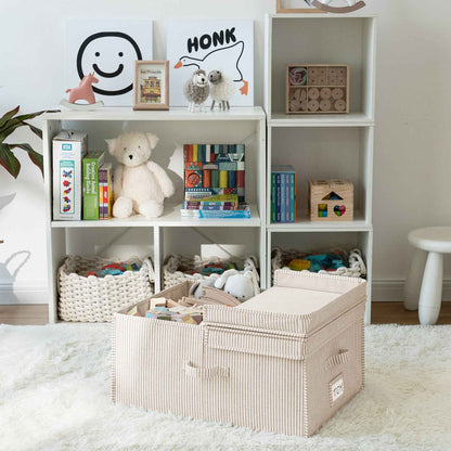 Extra Large Storage Bins with Lids, 55L Decorative Organizer
