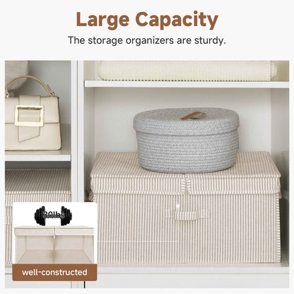 Extra Large Storage Bins with Lids, 55L Decorative Organizer