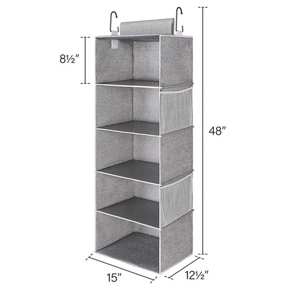 6-Shelf Hanging Closet Organizer