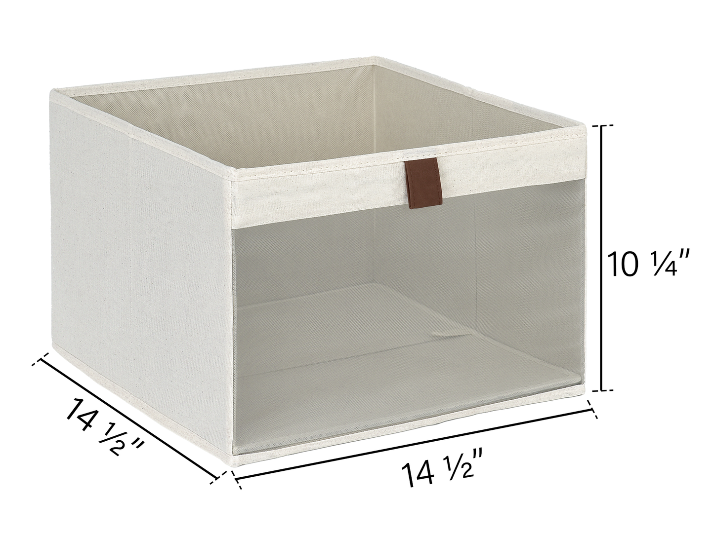 Fabric Closet Storage Bins with Clear Window, Set of 3