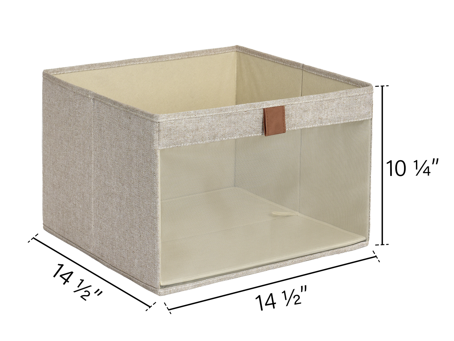 Fabric Closet Storage Bins with Clear Window, Set of 3
