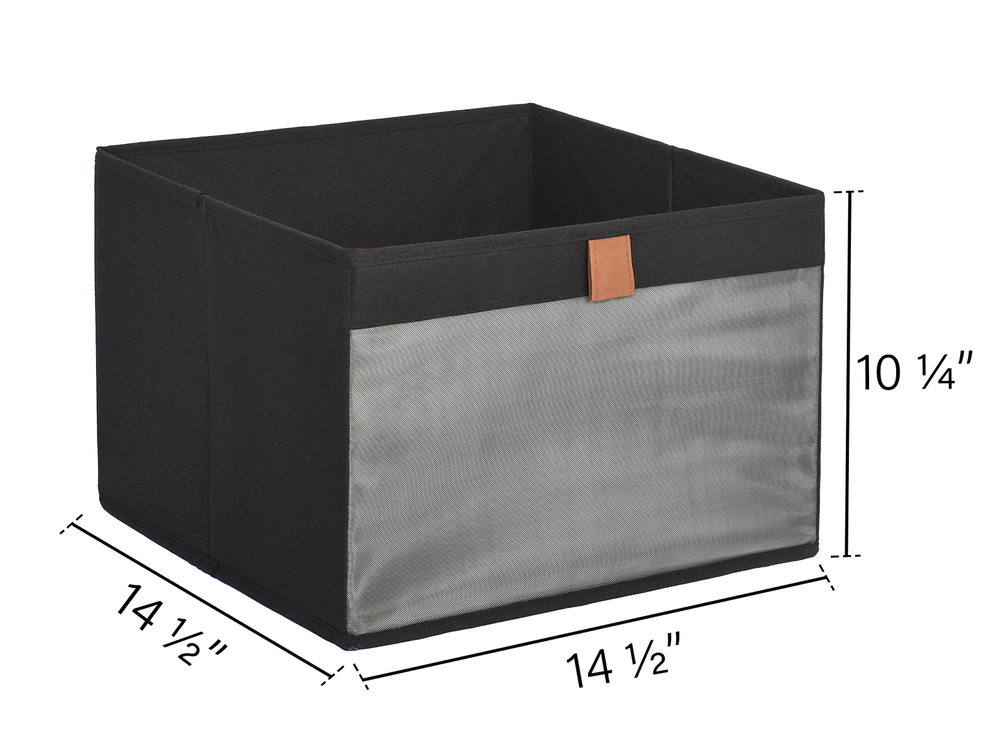 Fabric Closet Storage Bins with Clear Window, Set of 3