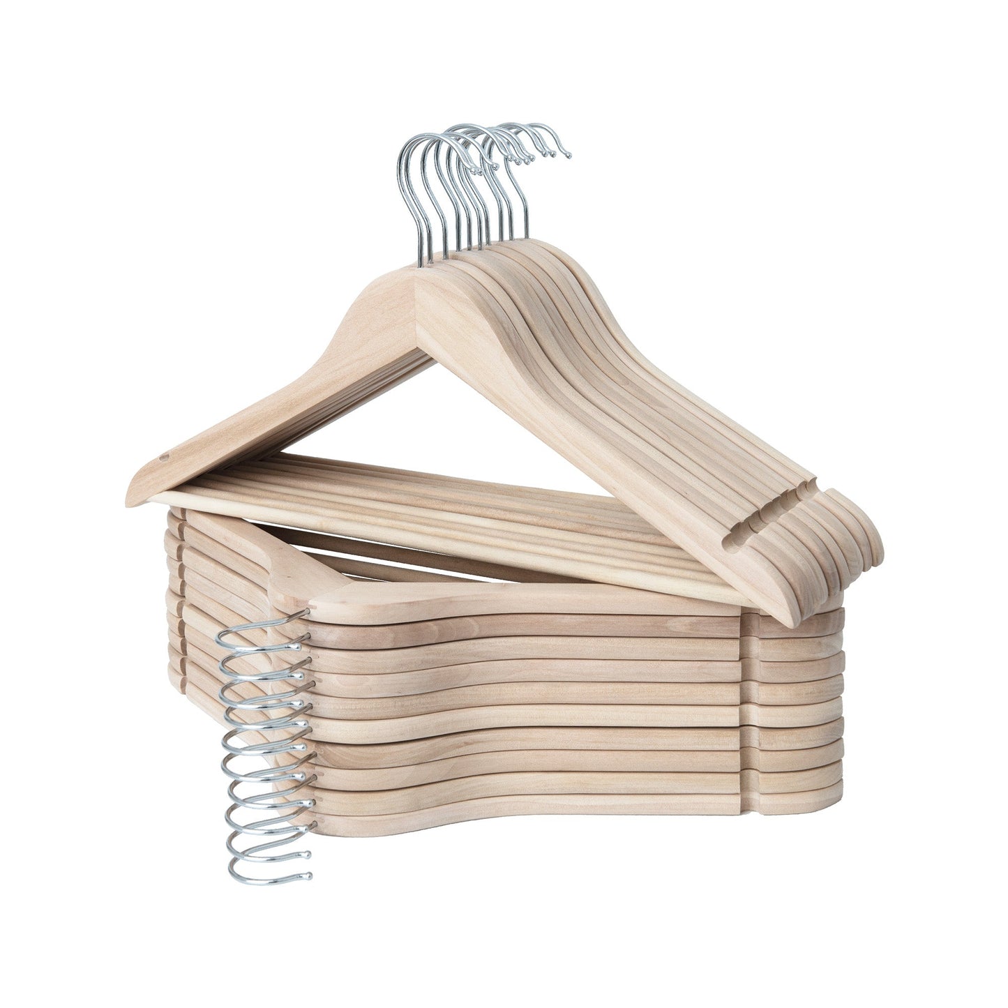 Wood Clothes Hangers for Shirts, Jackets, Pants, Suits, Sweaters