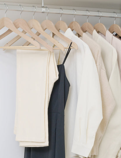 Wood Clothes Hangers for Shirts, Jackets, Pants, Suits, Sweaters