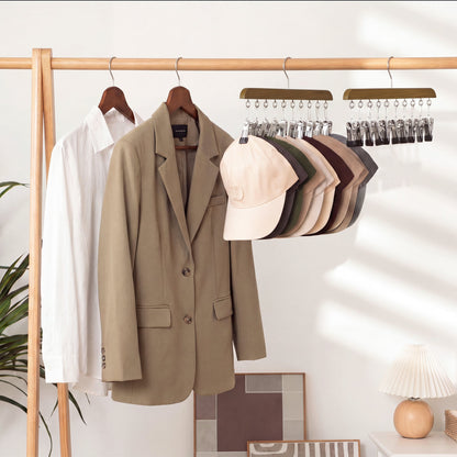 Hat Organizer and Baseball Cap Rack for Closet, Set of 2