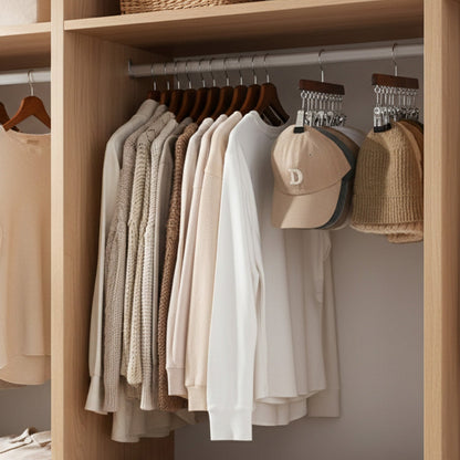 Hat Organizer and Baseball Cap Rack for Closet, Set of 2