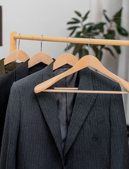 Extra Wide Shoulder Wood Coat Hanger for Coats, Shirts