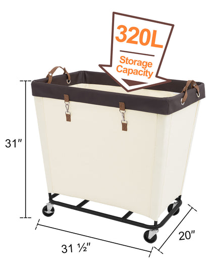 Large Rolling Laundry Basket with Wheels