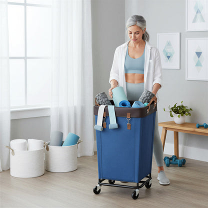 Large Rolling Laundry Basket with Wheels