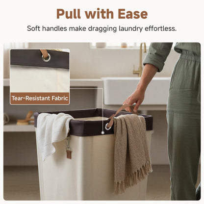 Large Rolling Laundry Basket with Wheels