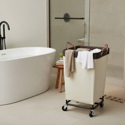 Large Rolling Laundry Basket with Wheels