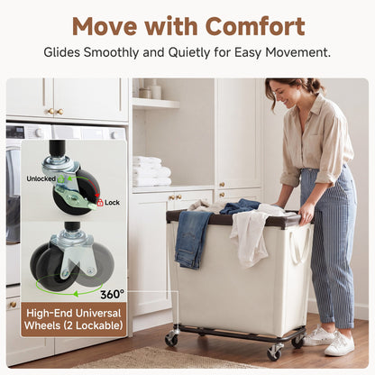 Laundry Hamper with Wheels for Home and Laundry Room
