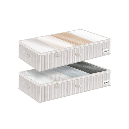 Fabric Under Bed Storage Bins with Lid, 2 Pack