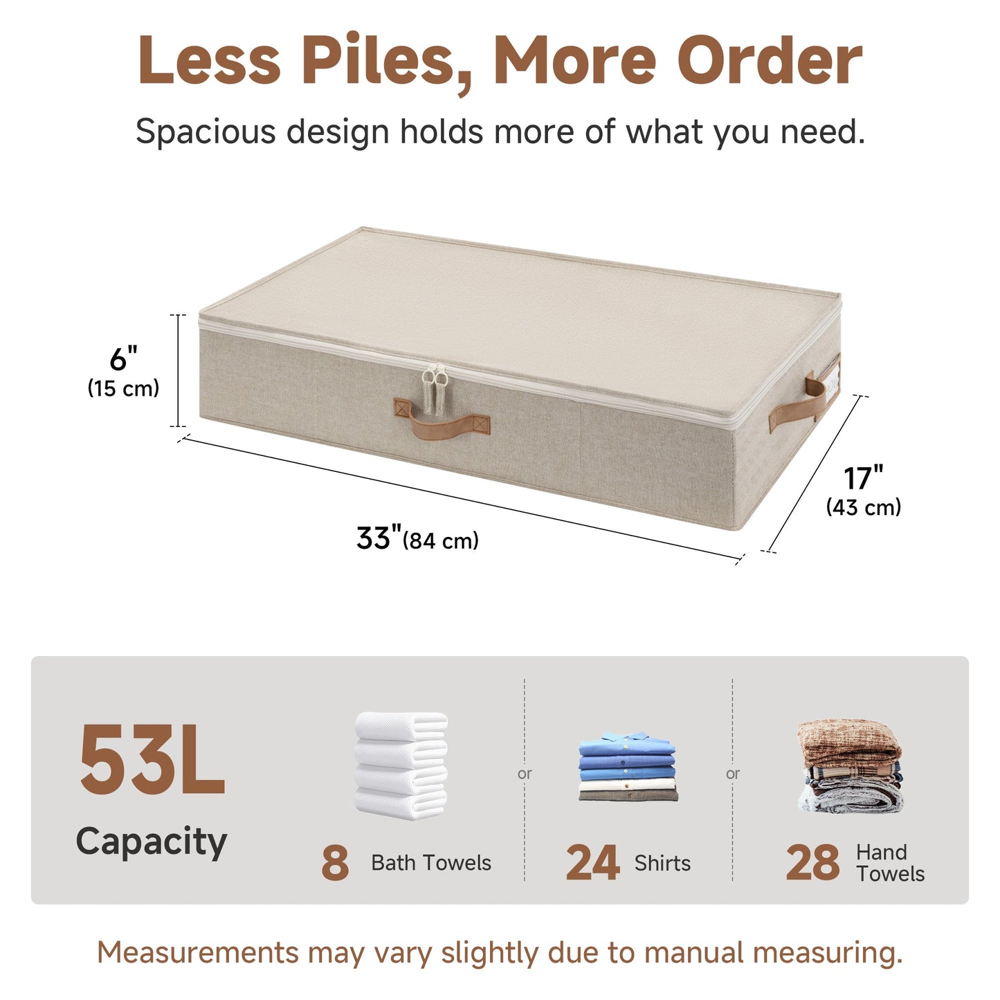 Under Bed Storage Bins with Label Holder, 2-Pack