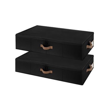 Under Bed Storage Bins with Label Holder, 2-Pack